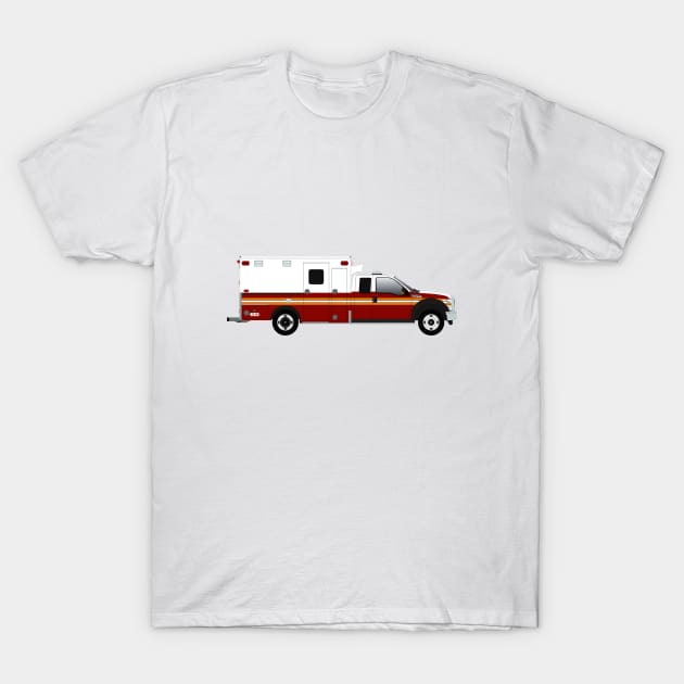 Type I Ambulance - Red and White T-Shirt by BassFishin